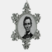 President Abe Lincoln Tin Sneeuwvlok Ornament (Links)
