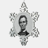 President Abe Lincoln Tin Sneeuwvlok Ornament (Rechts)