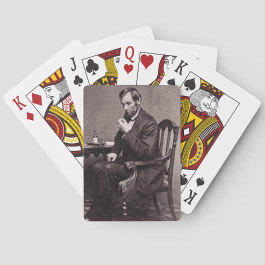PRESIDENT ABRAHAM LINCOLN 1862 STEREEVING POKERKAARTEN (Achterkant)