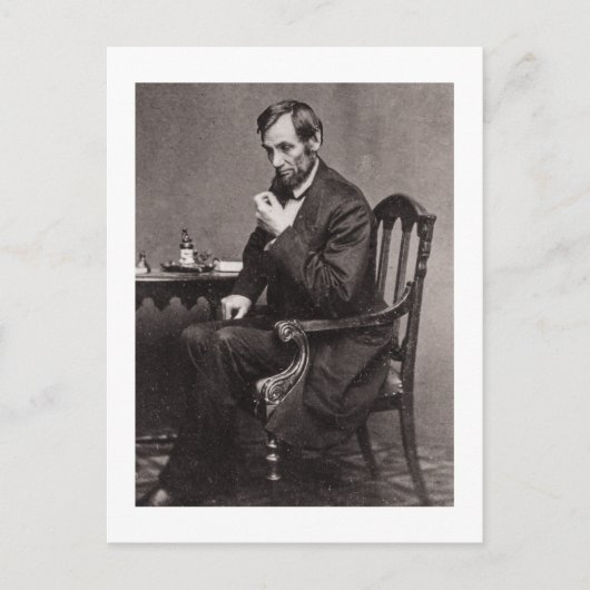 PRESIDENT ABRAHAM LINCOLN 1862 STEREOVIEW BRIEFKAART (Voorkant)