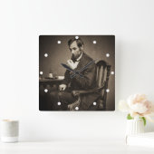 PRESIDENT ABRAHAM LINCOLN 1862 STEREOVIEW VIERKANTE KLOK (Huis)