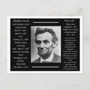 President Abraham Lincoln Briefkaart