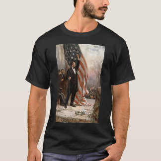 President Abraham Lincoln en The American Flag T-shirt