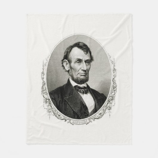 President Abraham Lincoln Fleece Deken (Voorkant)