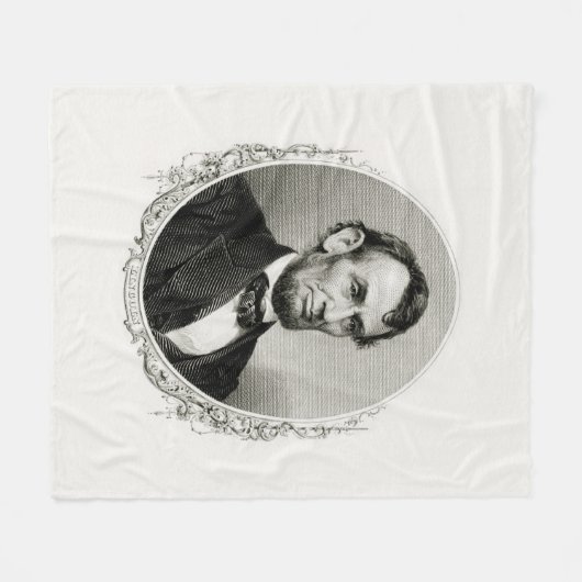 President Abraham Lincoln Fleece Deken (Voorkant (Horizontaal))