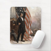 President Abraham Lincoln geeft een toespraak Muismat (Met muis)