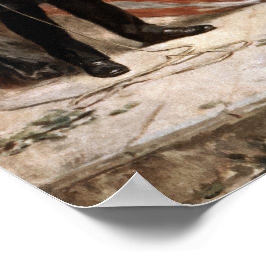 President Abraham Lincoln geeft een toespraak Poster (Hoek)