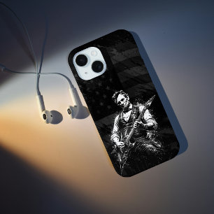 President Abraham Lincoln Gitaar spelend iPhone 15 Case