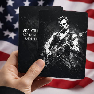 President Abraham Lincoln Gitaar spelend Kaart
