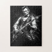 President Abraham Lincoln Gitaar spelend Legpuzzel (Verticaal)