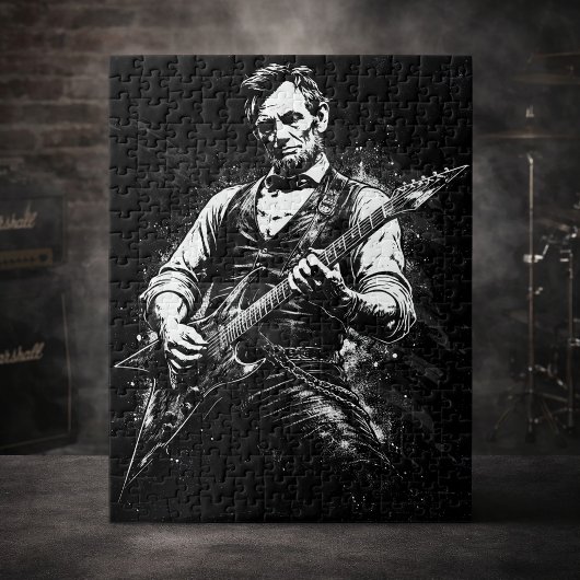 President Abraham Lincoln Gitaar spelend Legpuzzel