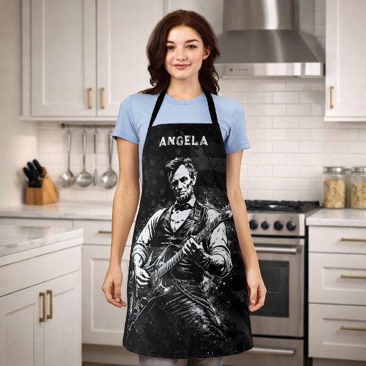 President Abraham Lincoln Gitaar spelend Schort