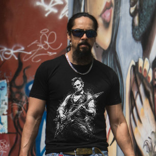 President Abraham Lincoln Gitaar spelend T-shirt