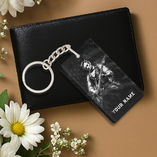 President Abraham Lincoln Gitaarspelend Sleutelhanger