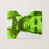 PRESIDENT ABRAHAM LINCOLN GREEN FACE PORTRAITGifts Legpuzzel (Horizontaal)