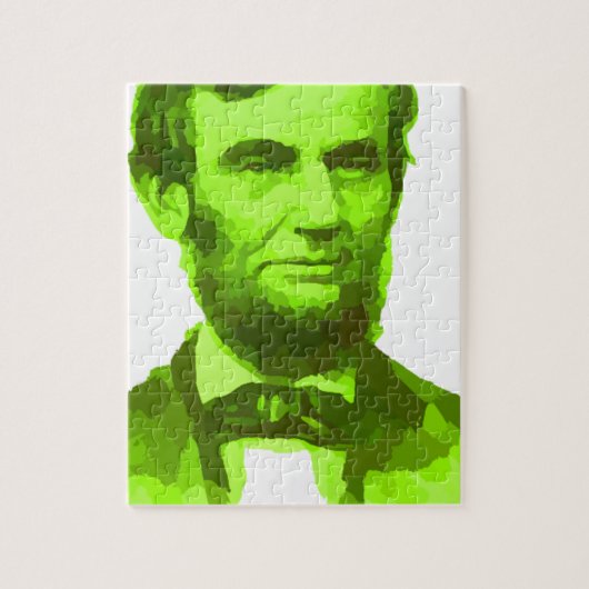 PRESIDENT ABRAHAM LINCOLN GREEN FACE PORTRAITGifts Legpuzzel (Verticaal)