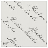 President Abraham Lincoln Handschrift Handtekening Stof (Close Up)