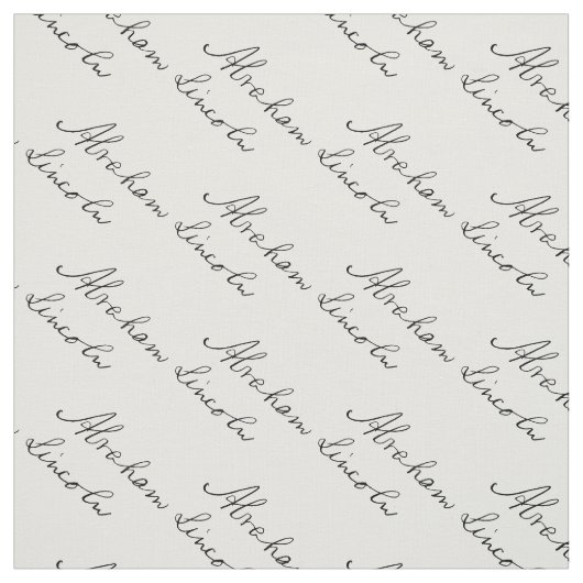President Abraham Lincoln Handschrift Handtekening Stof (Swatch)