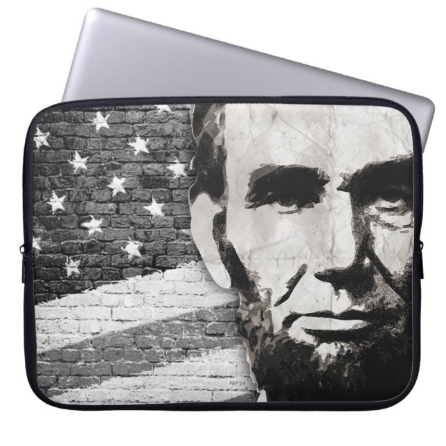 President Abraham Lincoln Laptop Sleeve (Voorkant)