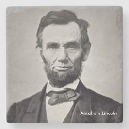 President Abraham Lincoln Marble Coaster Stenen Onderzetter
