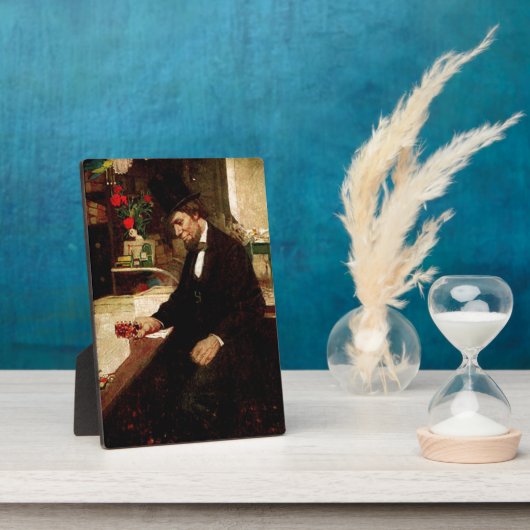 President Abraham Lincoln met Roos en Pet Fotoplaat (Zijkant)