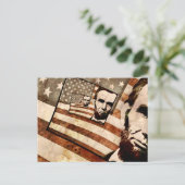 President Abraham Lincoln Patriotic Flag Briefkaart (Staand voorkant)