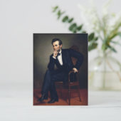 President Abraham Lincoln Portret door Healy Briefkaart (Staand voorkant)
