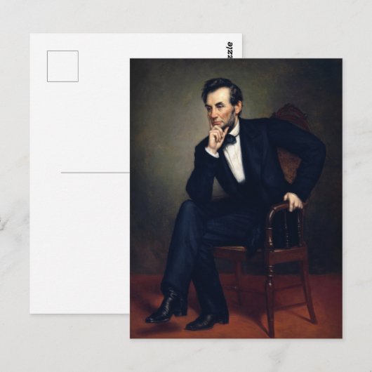 President Abraham Lincoln Portret door Healy Briefkaart (Voorkant / Achterkant)