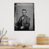 President Abraham Lincoln Portret van Mathew Brady Poster (Keuken)