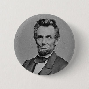 President Abraham Lincoln Portret van Mathew Brady Ronde Button 5,7 Cm