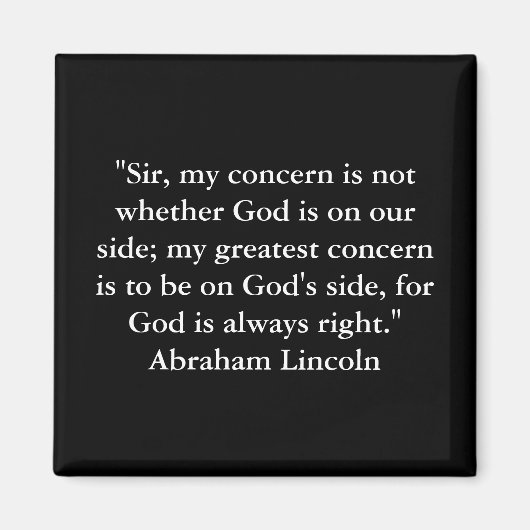 President Abraham Lincoln Quote Magneet (Voorkant)