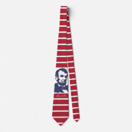 President Abraham Lincoln Stars and Stripes USA Stropdas