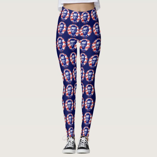 President Abraham Lincoln Stars en Stripes Leggings (Voorkant)