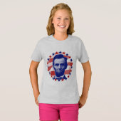 President Abraham Lincoln Stars en Stripes T-shirt (Voorkant volledig)