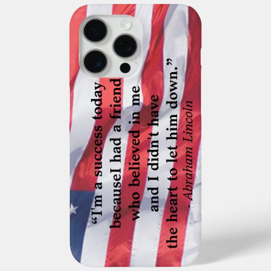 President Abraham Lincoln Success citeert Amerikaa Case-Mate iPhone Case (Achterkant)