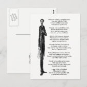 President Abraham Lincoln Tribute  gedicht Briefkaart (Voorkant / Achterkant)