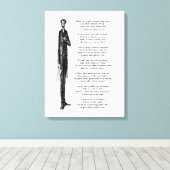 President Abraham Lincoln Tribute  gedicht Canvas Afdruk (Insitu (Houten vloer))