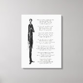 President Abraham Lincoln Tribute  gedicht Canvas Afdruk (Voorkant)