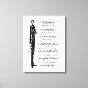 President Abraham Lincoln Tribute  gedicht Canvas Afdruk