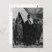 President Abraham Lincoln Visiting Antietam 1862 Briefkaart (Voorkant / Achterkant)
