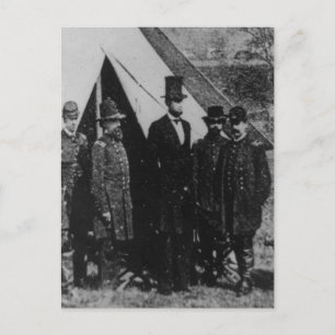 President Abraham Lincoln Visiting Antietam 1862 Briefkaart