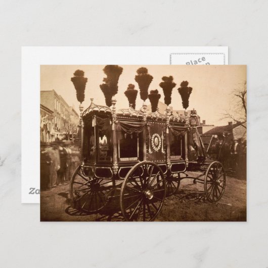 President Abraham Lincoln's Hearse van S.M. Fasset Briefkaart (Voorkant / Achterkant)