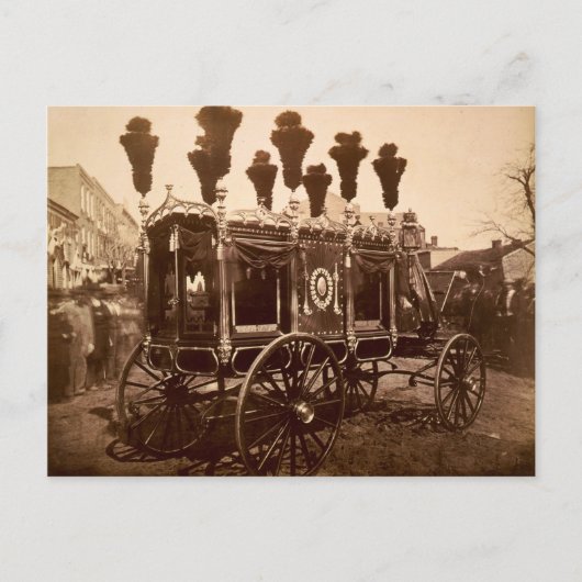 President Abraham Lincoln's Hearse van S.M. Fasset Briefkaart (Voorkant)