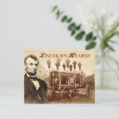 President Abraham Lincoln's paardedragende hearse Briefkaart (Staand voorkant)