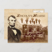 President Abraham Lincoln's paardedragende hearse Briefkaart (Voorkant / Achterkant)