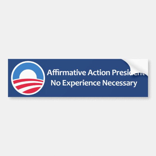 President Affirmatieve Actie Bumpersticker (Voorkant)