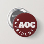 President Alexandria Ocassio-Cortez Ronde Button 5,7 Cm (Voorkant /achterkant)