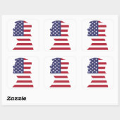 President Amerikaanse Patriot Flag Vierkante Sticker (Vel)