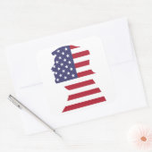 President Amerikaanse Patriot Flag Vierkante Sticker (Envelop)