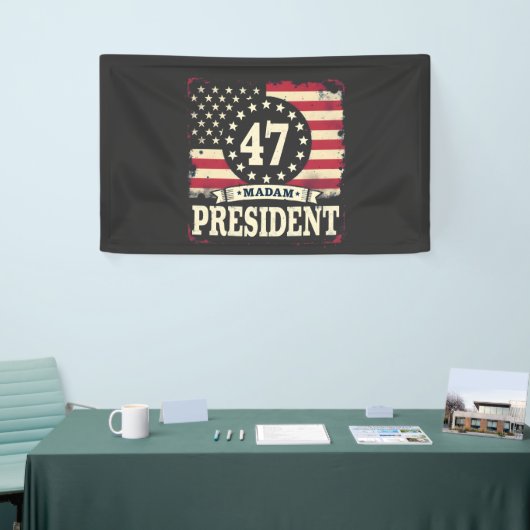 President Amerikaanse vlag 47 Harris Walz Spandoek (Beurs)